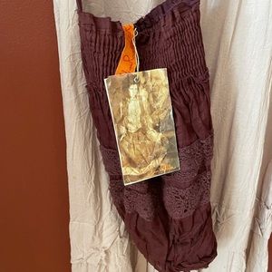 Ewa i Walla fabric bag in dark plum